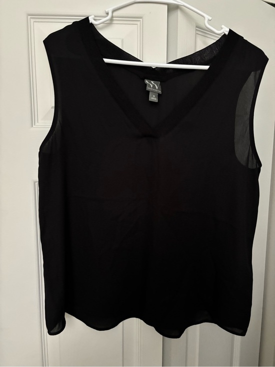 Worthington Tops - Worthington Medium Black Sleeveless V-Neck Chiffon Blouse